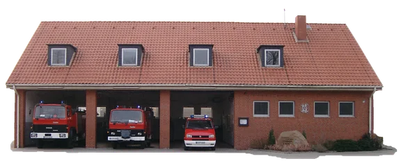 Das ist das Feuerwehrhaus der Freiwilligen Feuerwehr Altenhagen
